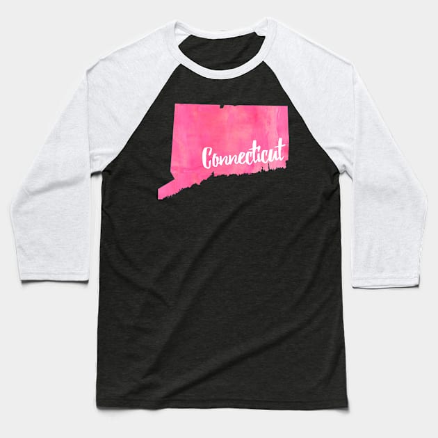 Pink Connecticut Baseball T-Shirt by lolosenese
